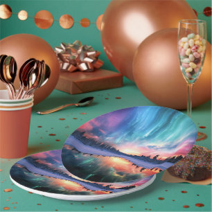 Aurora Borealis, Northern Lights, Paper Plates