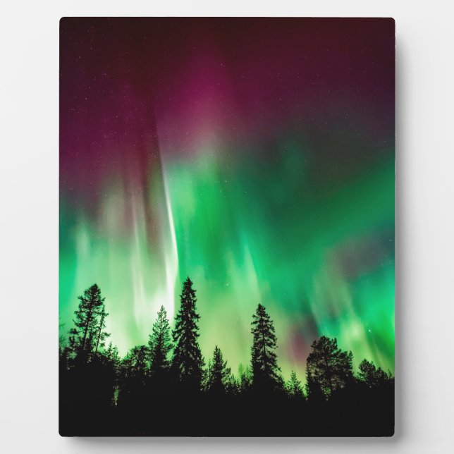 Aurora borealis northern lights plaque (Front)
