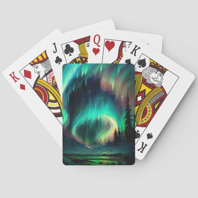 Aurora Borealis/Northern Lights Poker Cards (Back)