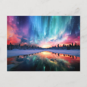 Aurora Borealis, Northern Lights, Postcard