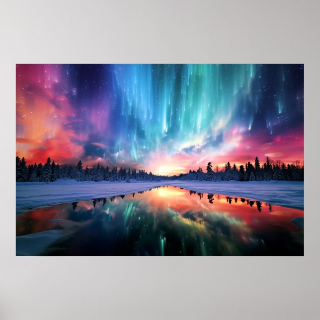 Aurora Borealis, Northern Lights, Poster (Front)