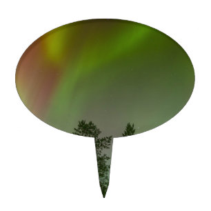 Aurora Borealis Northern Lights Skies Glow Sparkle Cake Topper