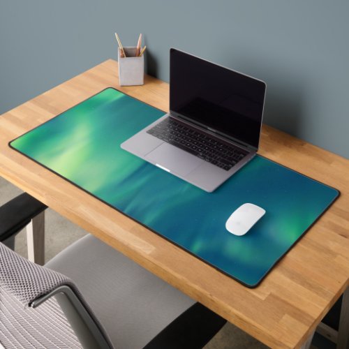 Aurora Borealis Northern Lights Sky Winter  Desk Mat