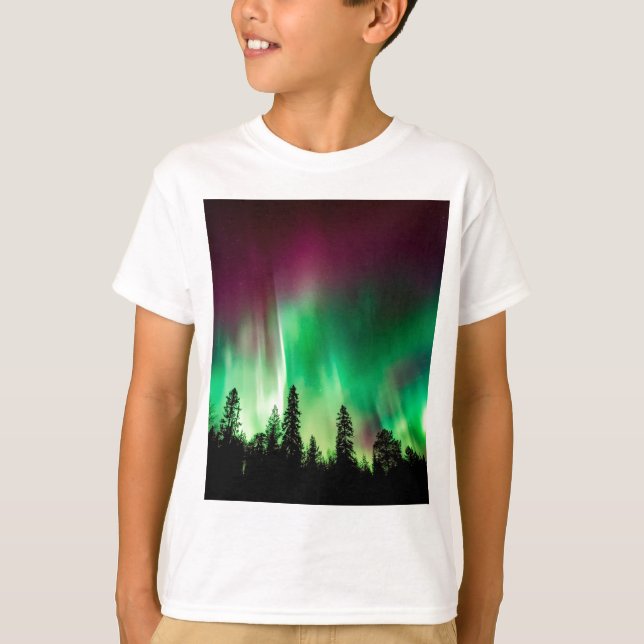 Aurora borealis northern lights T-Shirt (Front)