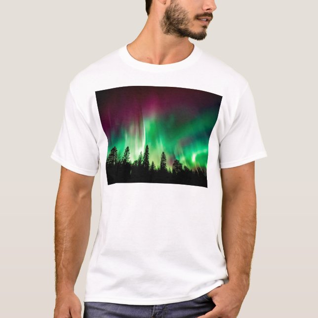 Aurora borealis northern lights T-Shirt (Front)
