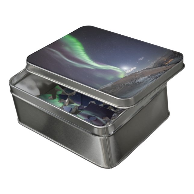 Aurora Borealis Norway Jigsaw Puzzle (Lid Open)