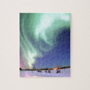 Aurora Borealis, or Northern Lights, Alaska Jigsaw Puzzle
