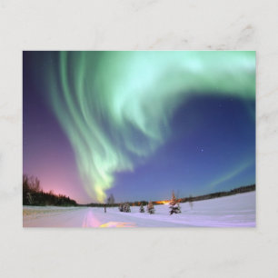 Aurora Borealis, or Northern Lights, Alaska Postcard