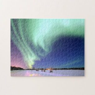 Aurora Borealis over Alaska Jigsaw Puzzle