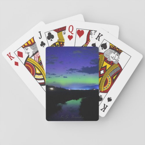 Aurora Borealis over Chewelah Playing Cards