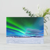 Aurora borealis over frozen Lake Laberge, Yukon (Standing Front)