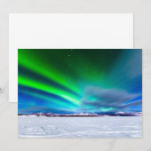 Aurora borealis over frozen Lake Laberge, Yukon (Front/Back)