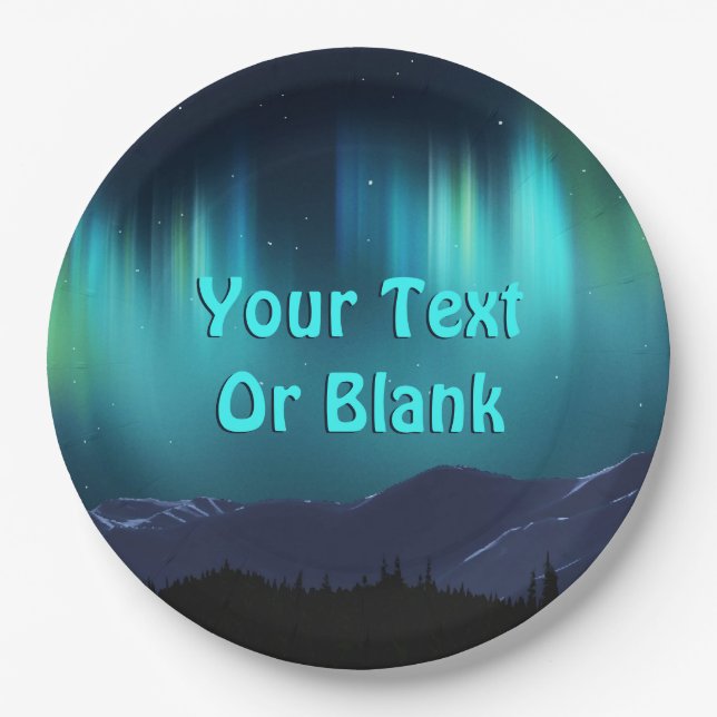 Aurora Borealis Paper Plates (Front)
