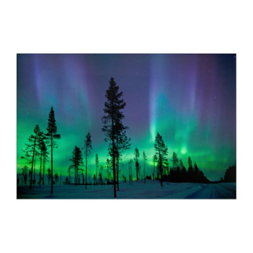 Aurora borealis photographed in the morning acrylic print