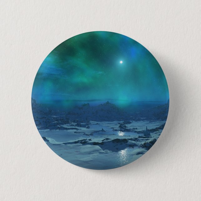 Aurora Borealis Pinback Button (Front)