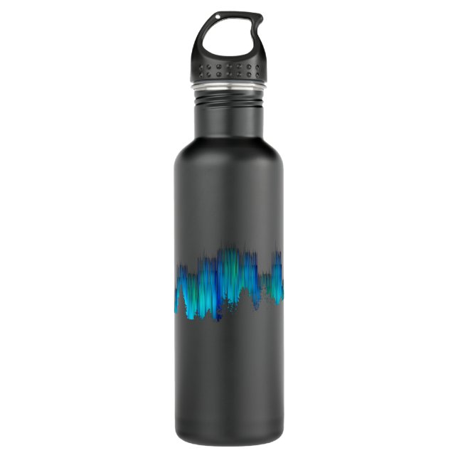 Aurora Borealis Polar Lights Stainless Steel Water Bottle (Front)