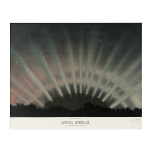 Aurora Borealis Print, Trouvelot, 1881, Restored Acrylic Print