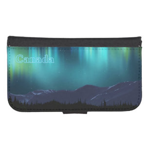 Aurora Borealis Wallet Phone Case For Samsung Galaxy S4