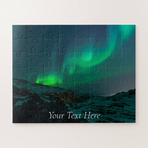 Aurora Borealis Starry Night Stars Sky Winter Jigsaw Puzzle