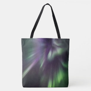 Aurora borealis tote bag