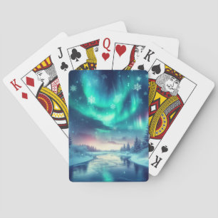 aurora borealis/winter/Christmas Poker Cards