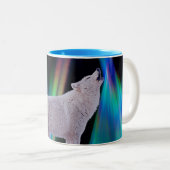 Aurora Borealis Wolf Song | Mug (Front Right)