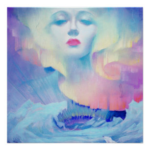 Aurora by Clive Henry blue Poster