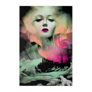 Aurora by Clive Henry pink peach night Acrylic Print