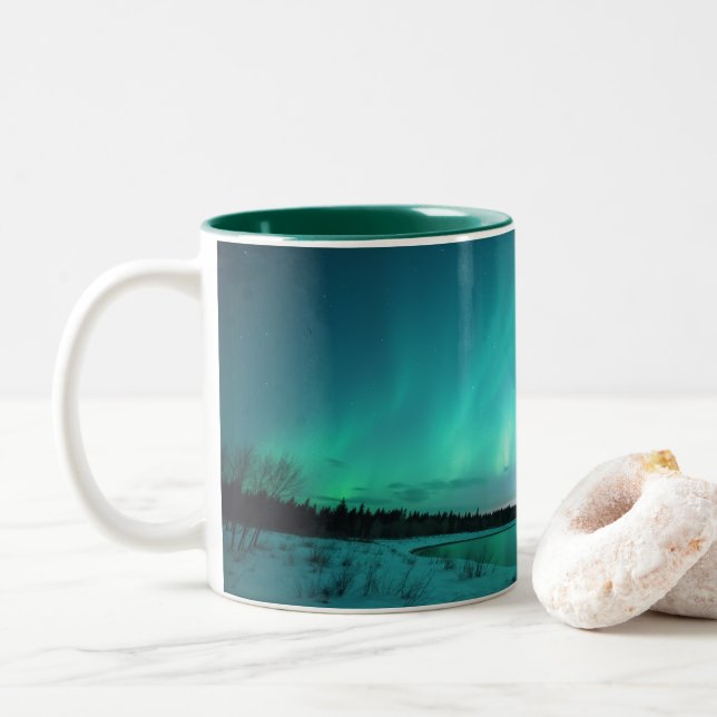 Aurora-c Two-Tone Coffee Mug (With Donut)