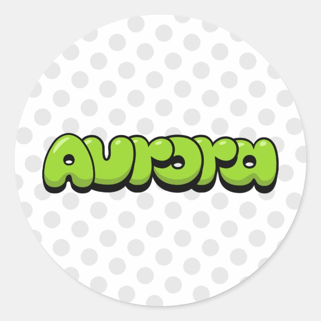 Aurora Classic Round Sticker (Front)