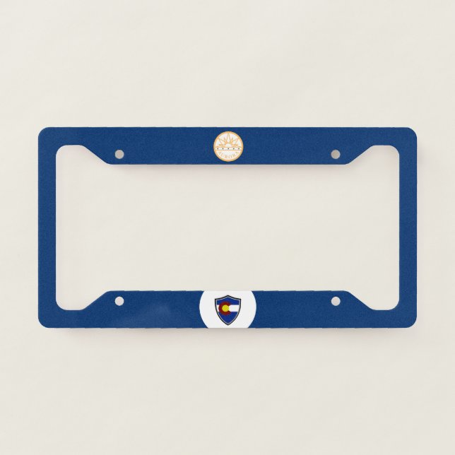 Aurora (Colorado) city flag License Plate Frame (Front)