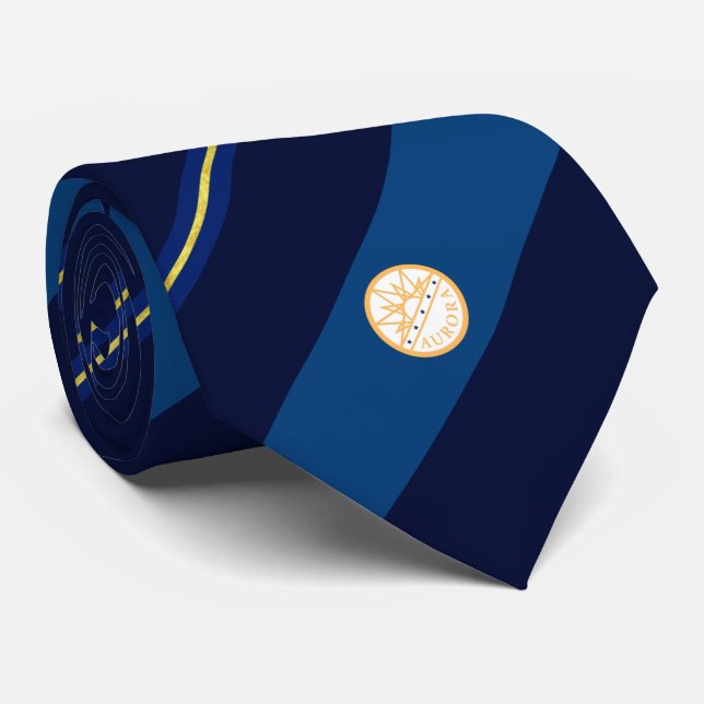 Aurora (Colorado) city flag Neck Tie (Rolled)