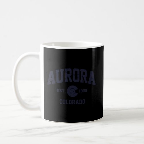 Aurora Colorado Co Usa Vintage State Athletic Styl Coffee Mug