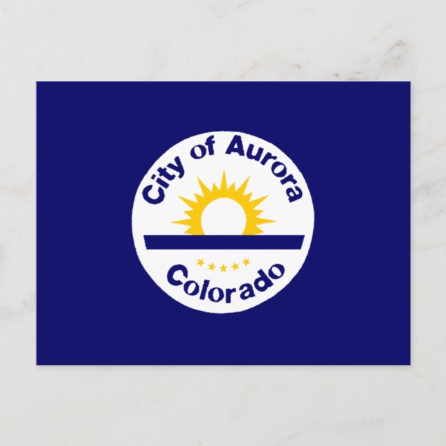 Aurora, Colorado Flag Postcard (Front)