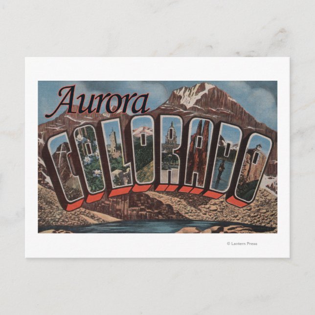 Aurora, Colorado - Large Letter Scenes Postcard (Front)