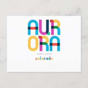 Aurora Colorado Mid Century, Pop Art, Postcard