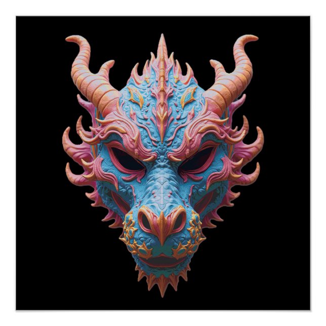 Aurora Dragon Mask Poster (Front)