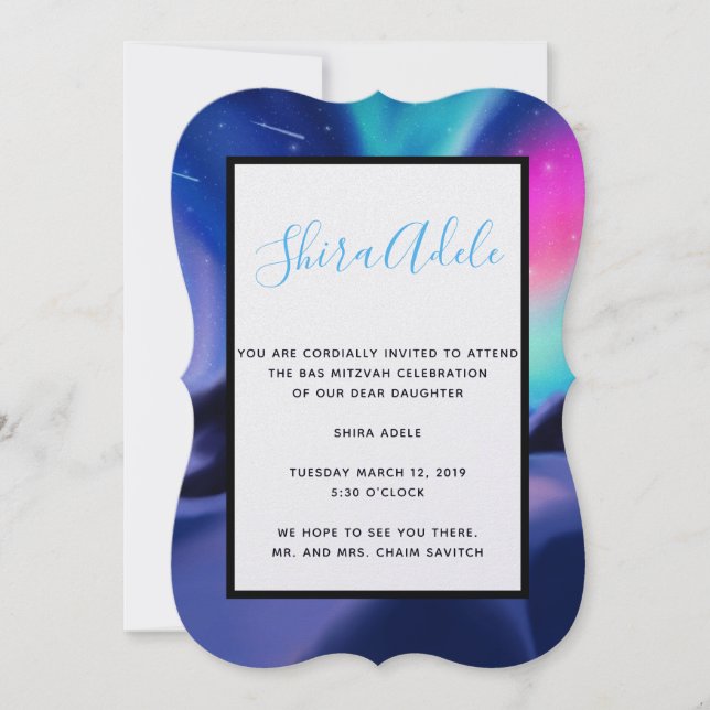 Aurora Dreams Invitation (Front)