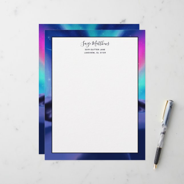 Aurora Dreams Letterhead (Front/Back In Situ)
