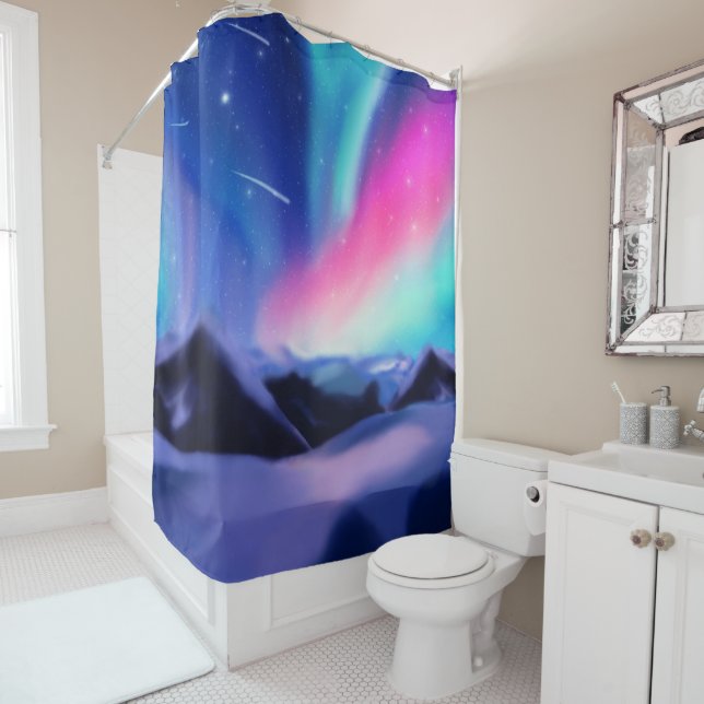 Aurora Dreams Shower Curtain (In Situ)