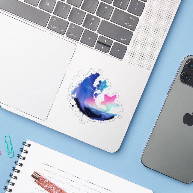 Aurora Dreams Sticker (Laptop w/ iPhone)