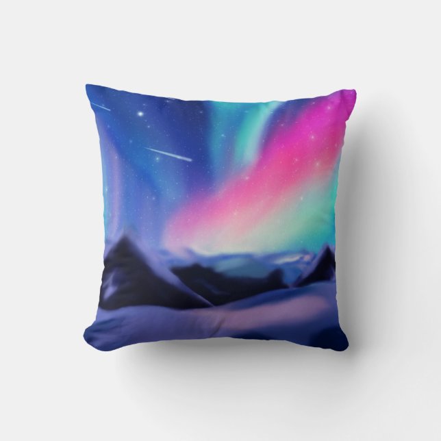 Aurora Dreams Throw Pillow (Front)