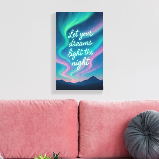 Aurora Dreams Wall Art | Northern Lights Inspired (Insitu(LivingRoom))