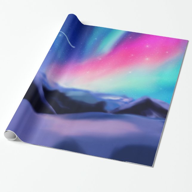 Aurora Dreams Wrapping Paper (Unrolled)