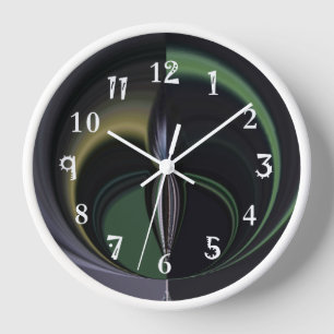 Aurora Elegance: Stunning Radiant Beauty Abstract Clock