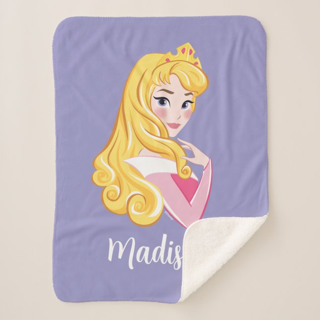 Aurora Fairest of Them All Sherpa Blanket (Front)