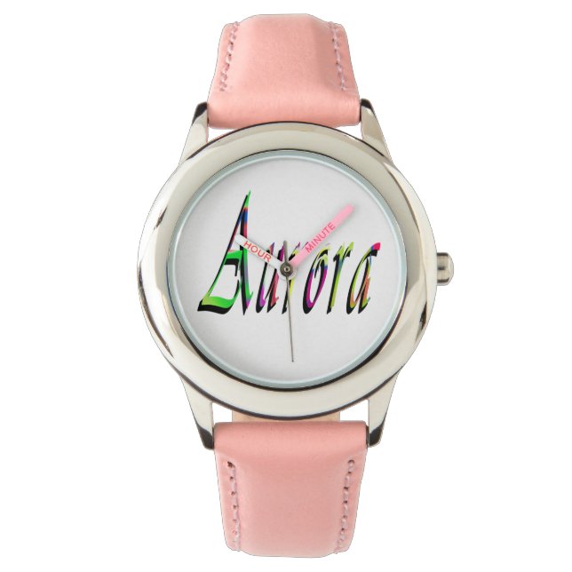 Aurora Girls Name Logo, Watch (Front)