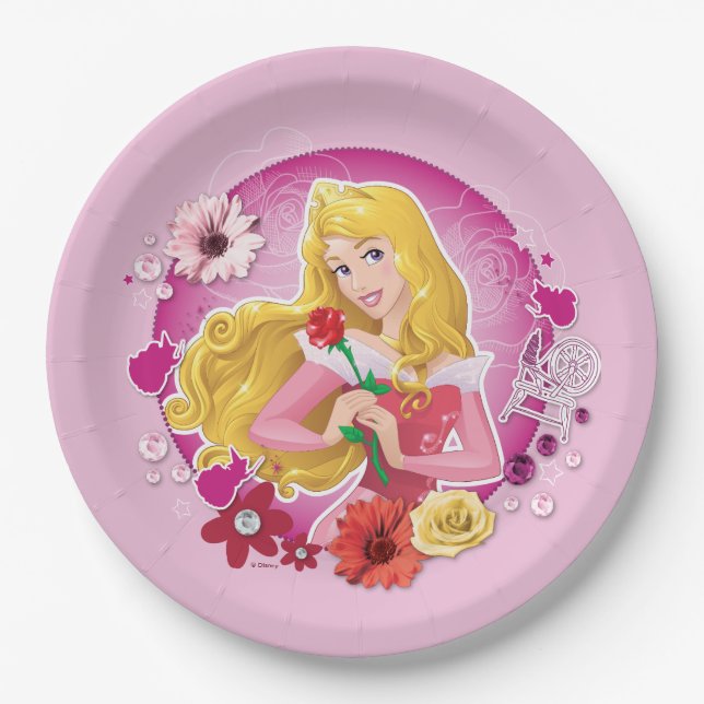 Aurora - Graceful Princess Paper Plates (Front)