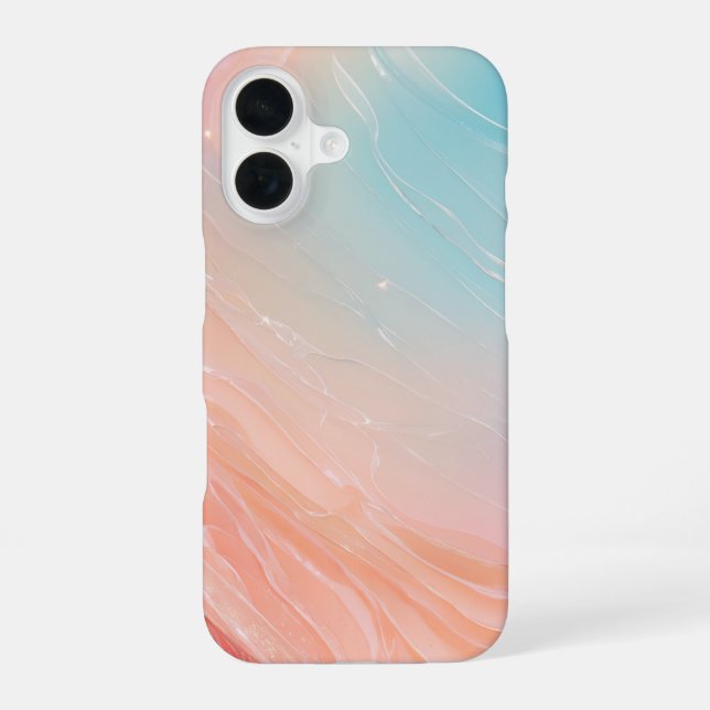 Aurora Gradient Fluid Art Phone Case (Back)