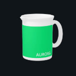 Aurora green color name beverage pitcher<br><div class="desc">Aurora green color name</div>